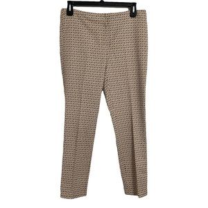 J. McLaughlin Tan and Black Patterned Straight Leg Pants